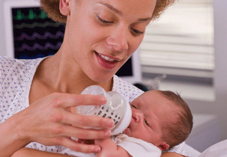 infant being fed