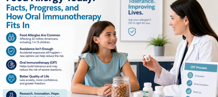 Child with food allergies meeting with an allergist to discuss Oral Immunotherapy treatment